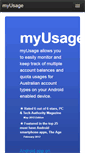 Mobile Screenshot of myusage.cmengler.com